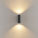 Deko-Light facade spotlight SHORELINE PRO GU10 ROUND UP&DOWN 2 flames, cylindrical, with lamp socket GU10 IP65, dark grey