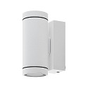 facade spotlight SHORELINE PRO GU10 ROUND UP&DOWN 2 flames, cylindrical, with lamp socket GU10 IP65, white