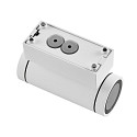 Deko-Light facade spotlight SHORELINE PRO GU10 ROUND UP&DOWN 2 flames, cylindrical, with lamp socket GU10 IP65, white