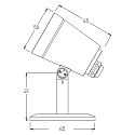 Deko-Light Outdoor LED Strahler COLT COB, IP65/IP44, 230V AC, mit IP-Steckerkabel, dimmbar, Schwarzgrau, 4W 3000K 240lm 439cd 36�