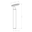 Deko-Light Outdoor LED floor lamp BERMUDA, IP65, height 60cm, 10.8W 3000K 600lm 360�, die-cast aluminum, dimmable, black grey
