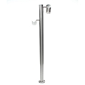 Deko-Light Outdoor Stehleuchte ZILLY II, 2-flammig, IP44, 100cm, 220-240Vac, 2x GU10 max. 35W, jeweils 140� neigbar, Silber