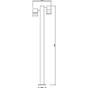 Deko-Light Outdoor Stehleuchte ZILLY II, 2-flammig, IP44, 100cm, 220-240Vac, 2x GU10 max. 35W, jeweils 140� neigbar, Silber