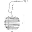  Outdoor luminaire VELORUM, Decorative pendant luminaire, E27, black