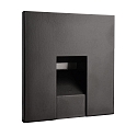 Cover SQUARE for recessed LED wall luminaire ALWAID, jet black
