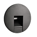 Cover ROUND for recessed LED wall luminaire ALWAID, jet black