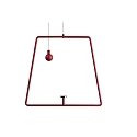 Zubeh�r f�r LED-Magnetleuchte MIRAM - mobiles Pendel-Set, B/H: 20.5cm/18.5cm, 2m Drahtseil + Gegengewicht, magnetisch, rot