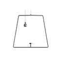 Zubeh�r f�r LED-Magnetleuchte MIRAM - mobiles Pendel-Set, B/H: 20.5cm/18.5cm, 2m Drahtseil + Gegengewicht, magnetisch, gr�n
