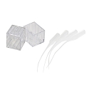 end cap set of 2, white