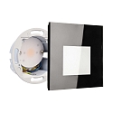 Deko-Light Zubeh�r f�r LED Wand-Einbauleuchte ALWAID 2 - Abdeckung ECKIG �Milchig�, diffuses Seitenlicht, tiefschwarz, gl�nzend