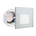 Deko-Light Zubeh�r f�r LED Wand-Einbauleuchte ALWAID 2 - Abdeckung ECKIG �Milchig�, diffuses Seitenlicht, silber