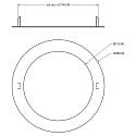 reducing ring 280/210MM round, mechanical, built-in version, traffic white