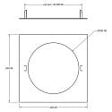 Deko-Light Einbau-Reduzierring quadratisch, IP20 IK03, 240mm / innen � 180m / DA 205mm, Clipfedern, Metall, verkehrswei�