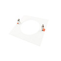 Einbau-Reduzierring quadratisch, IP20 IK03, 210mm / innen � 135mm / DA 175mm, Clipfedern, Metall, verkehrswei�, signalwei�