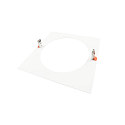Einbau-Reduzierring quadratisch, IP20 IK03, 280mm / innen � 210mm / DA 245mm, Clipfedern, Metall, verkehrswei�, signalwei�