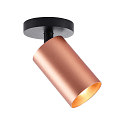 Deko-Light surface mounted housing CAN MIX'N MATCH 1/2 - SPOT HEAD (CEILING / 3PHASE) cylindrical, rigid, mechanical, rose gold