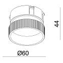 Deko-Light Acryl-Aufsatz f�r CAN, IP20, � 6cm H /4.4cm, mechanisch, transparent