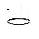 LED Pendelleuchte LAUTARO 1200/60 DOWN OPAL P4, 78W, IP20, DALI dimmbar, 3000K, schwarz