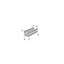 Deko-Light AU-02-12, high U-profile for 12 - 13,3 mm LED stripes, 100cm, anodized aluminum