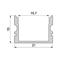 Deko-Light U-Profil AU-02-15, 15-16,3 mm LED Stripes, hoch, 1m, silber eloxiert
