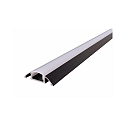  LED profile AM-01-10 flat surface profile for 10-11,3mm LED stripes, 200cm, matt brushed black - without cover