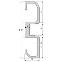 Sockel-Profil AM-02-10 f�r 10-11.3mm LED Strips, Silber-matt, eloxiert, 200cm