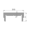 Deko-Light Tr�gerprofil T-02-20, AH-01-20 Serie, 1m, silber