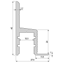 Deko-Light Trockenbau-Profil, Deckenvoute EL-03-10 f�r 12mm LED Strip, Silber-matt, eloxiert, 200cm