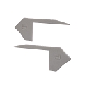  Zubeh�r f�r LED Profil P-AL-01-10 - Endkappe, 2 St�ck, grau