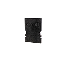 Endcaps H-AU-02-08, 14 mm, 2 items, black