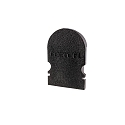 Endcaps R-AU-02-10, 16 mm, 2 items, black