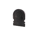Endcaps R-AU-02-12, 18 mm, 2 items, black