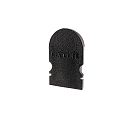 Endcaps R-AU-02-08, 14 mm, 2 items, black