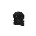 Endcaps L-AU-02-10, 16 mm, 2 items, black