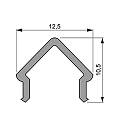 Deko-Light Profil Abdeckung E-01-08, Kunststoff, satiniert, 40% Transmission