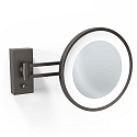 LED Wandkosmetikspiegel BS 36, 5-fache Vergr��erung, 7,5W, 4000K, 1020lm, CRI>80, IP44, silber/matt