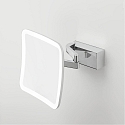 Decor Walther LED Wandkosmetikspiegel VISION S, 5-fache Vergr��erung, 12W, 3000-5000K, 588lm, CRI>95, IP44, edelstahl/matt