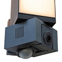 Lutec outdoor wall luminaire CUBA with motion detector, with camera, app control IP44, anthracite dimmable
