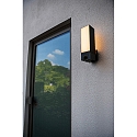 Lutec outdoor wall luminaire CUBA with motion detector, with camera, app control IP44, anthracite dimmable