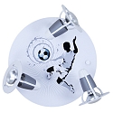 Rondell SOCCER, Kinderzimmerleuchte, 3x E14, silber / wei�