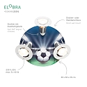 Elobra Rondell FUSSBALL-ARENA, 3x E14, green
