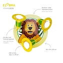 Elobra Rondell L�WE TIERWELT, 3x E14, gr�n/gelb