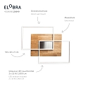 Elobra Ceiling luminaire PANAMA S, 2x 15W, 1700lm, oak natural