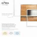 Elobra Ceiling luminaire PANAMA L, 2x 20W, 2200lm, oak natural