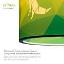 Elobra Pendant luminaire DINOS 25/40, E27, blue