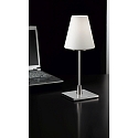 Fabas Luce Table lamp LUCY BIG, E14, 1x 60W, IP20, nickel satin