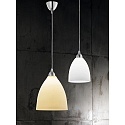 Pendelleuchte PROVENZA, E27, � 27cm, verchromt / Glas, Wei�