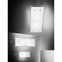 Fabas Luce Wandleuchte MAGGIE, E27, Metall / Glas, wei�, 50 x 20cm