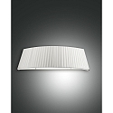 Wandleuchte DOROTEA, E27, Plissee wei� / Nickel satiniert