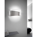Fabas Luce Wandleuchte SLANE, E27, Nickel satiniert / Glas wei�